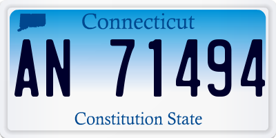 CT license plate AN71494