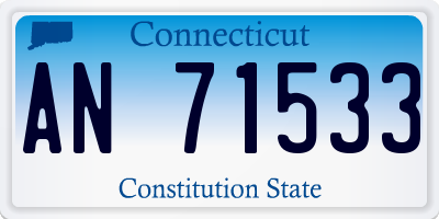 CT license plate AN71533