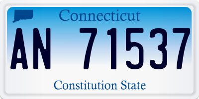 CT license plate AN71537