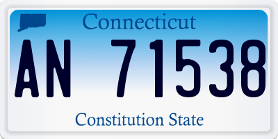 CT license plate AN71538