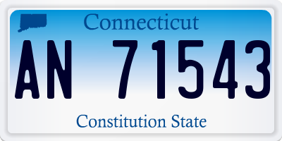 CT license plate AN71543