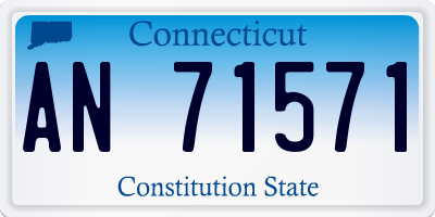 CT license plate AN71571