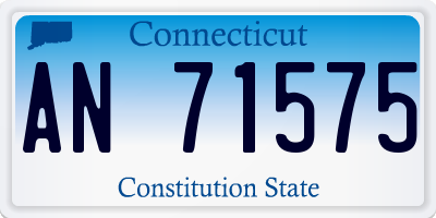 CT license plate AN71575