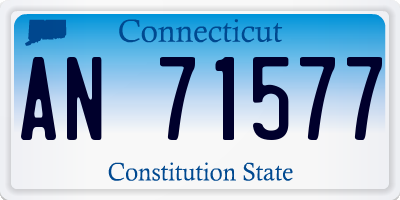 CT license plate AN71577