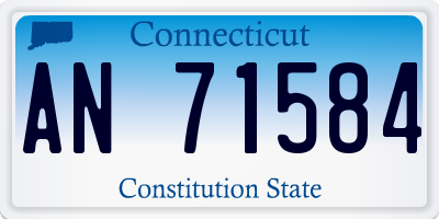 CT license plate AN71584