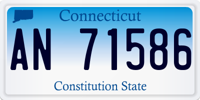CT license plate AN71586