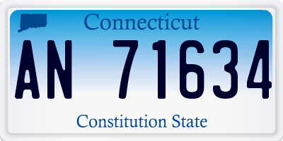 CT license plate AN71634