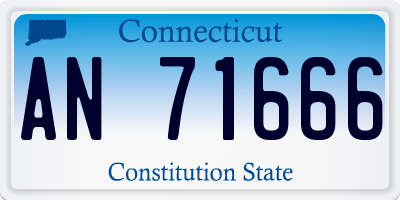 CT license plate AN71666
