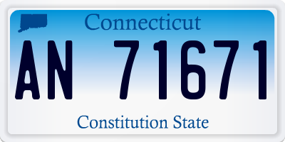 CT license plate AN71671