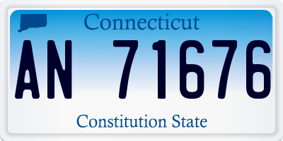 CT license plate AN71676