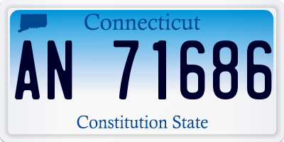 CT license plate AN71686