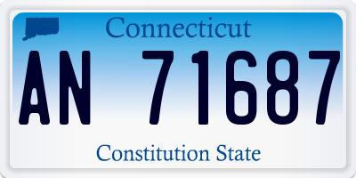 CT license plate AN71687