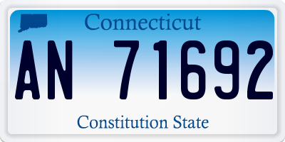CT license plate AN71692