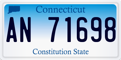 CT license plate AN71698