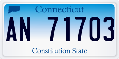 CT license plate AN71703