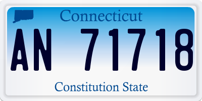 CT license plate AN71718