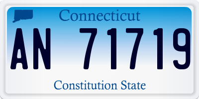 CT license plate AN71719