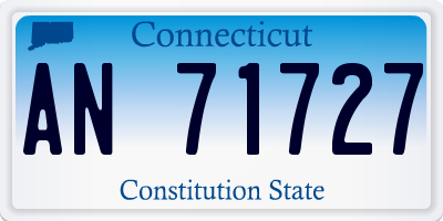 CT license plate AN71727