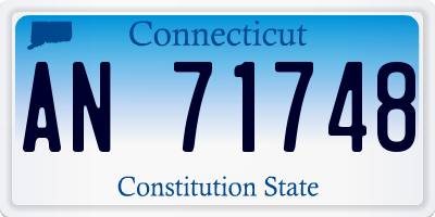 CT license plate AN71748