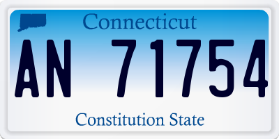 CT license plate AN71754