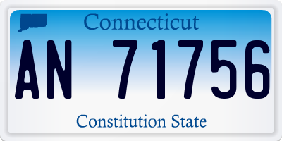 CT license plate AN71756
