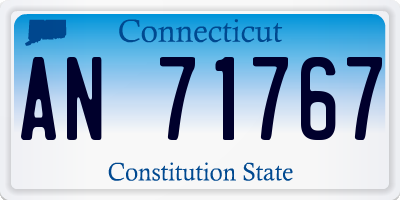 CT license plate AN71767