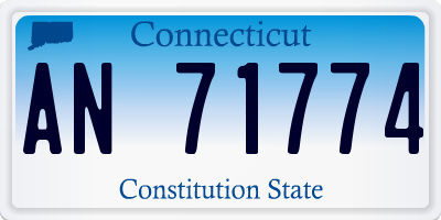 CT license plate AN71774