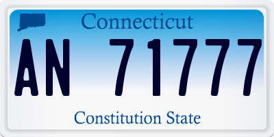 CT license plate AN71777