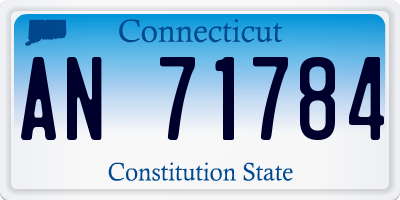 CT license plate AN71784