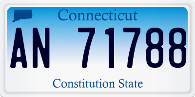 CT license plate AN71788