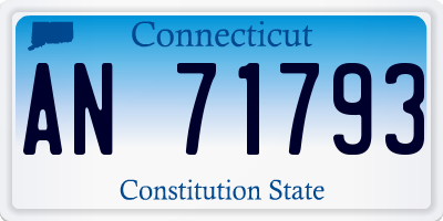 CT license plate AN71793