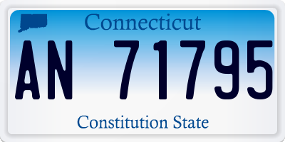 CT license plate AN71795