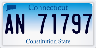 CT license plate AN71797