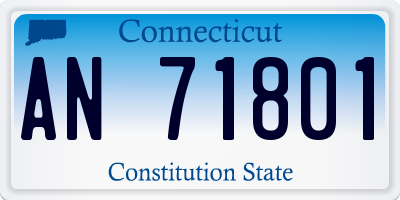 CT license plate AN71801
