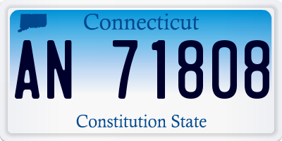 CT license plate AN71808