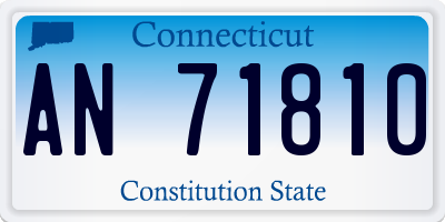 CT license plate AN71810