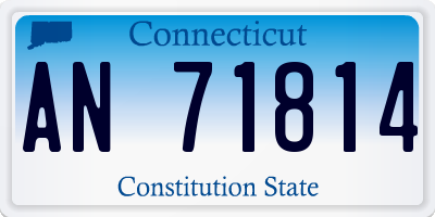 CT license plate AN71814