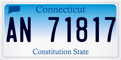 CT license plate AN71817