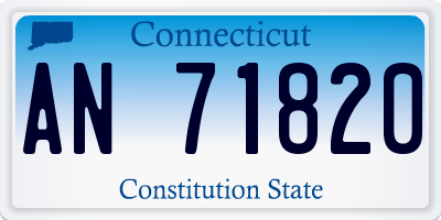 CT license plate AN71820
