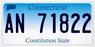 CT license plate AN71822
