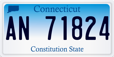 CT license plate AN71824