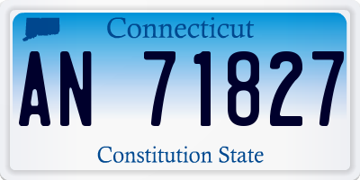 CT license plate AN71827