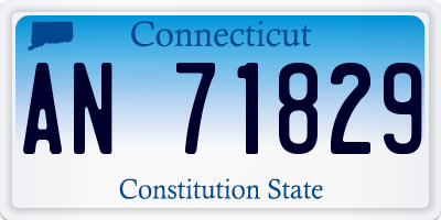 CT license plate AN71829