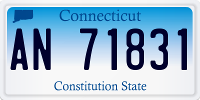 CT license plate AN71831