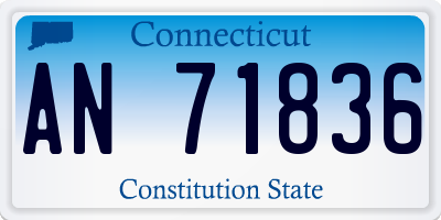 CT license plate AN71836