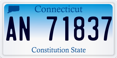CT license plate AN71837