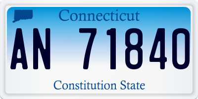 CT license plate AN71840