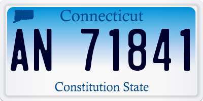 CT license plate AN71841