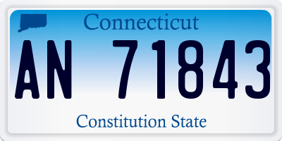 CT license plate AN71843
