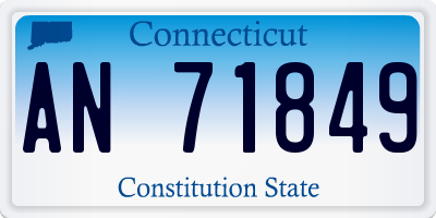 CT license plate AN71849